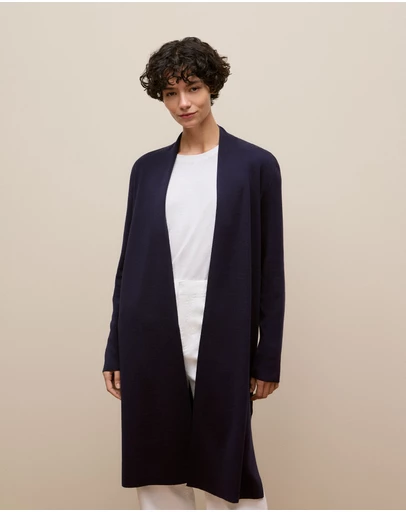 Trenery - Merino Longline Cardigan in Navy