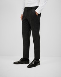 Politix - Travel Performance Jersey Check Tailored Pant