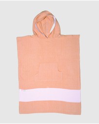 Tolu Australia - Adult Hooded Beach Towel in Orange – Quick-Dry Swim Poncho for Swimming & Surfing