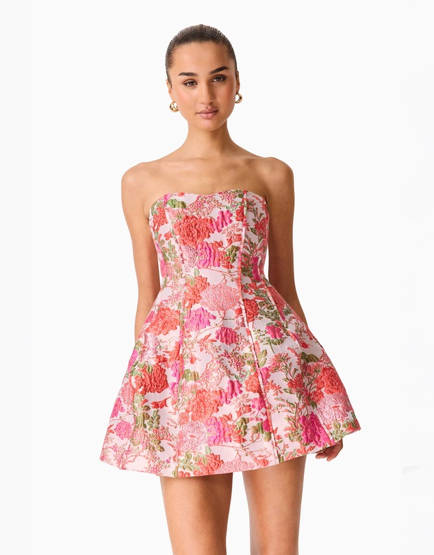Elliatt - Floralie Strapless Mini Dress