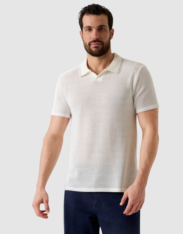 GUESS - Daryl Crochet Knit Polo Shirt