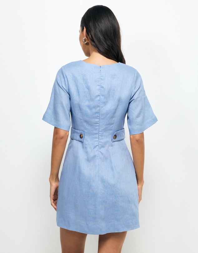AERE - Clova Linen Mini Dress