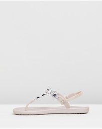 Holster - Mykonos Jewelled T-bar Sandal - Champagne - Women's