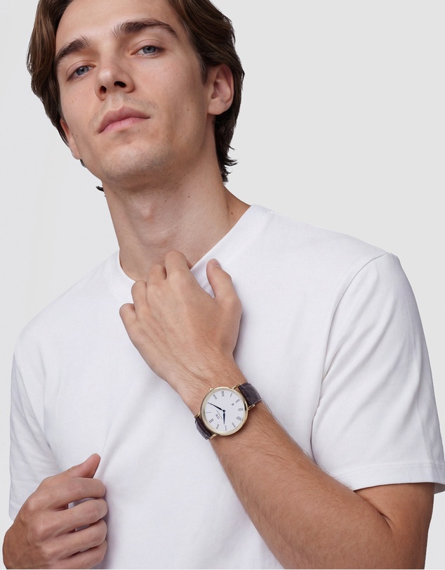 Daniel Wellington - Classic 40mm Roman Numerals Date Croc Belly