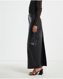 Alice In The Eve - Millie Leather Look Maxi Cargo Skirt