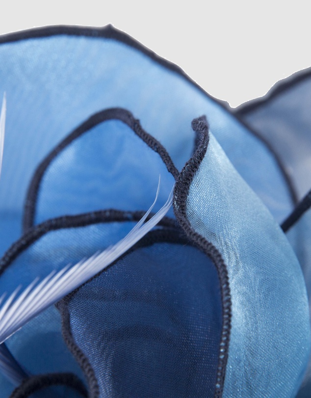 Max Alexander - Blue Organza Flower Fascinator
