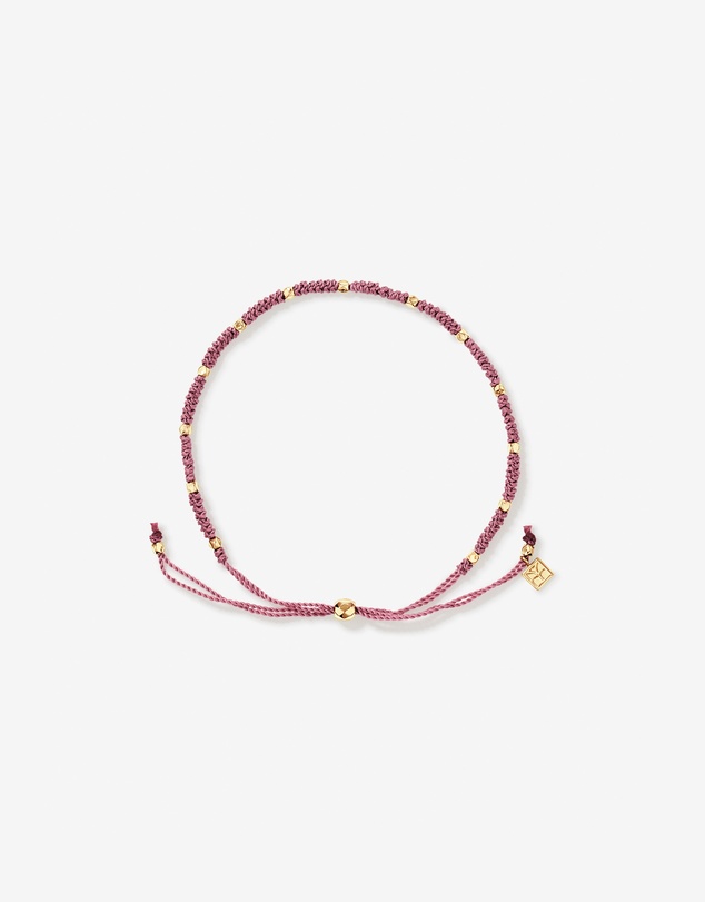 Michael Hill - Dusty Rose Cord Bead Bracelet in 10kt Yellow Gold