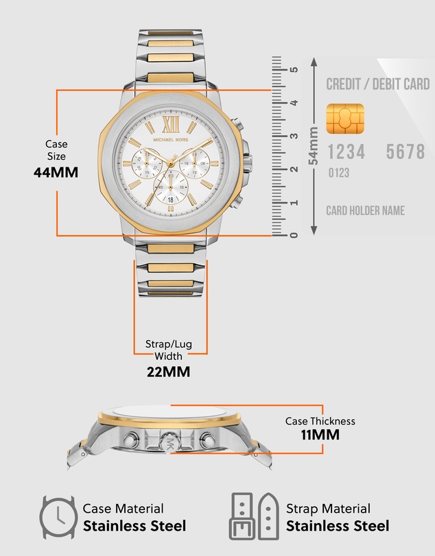 Michael Kors - Prescott Two Tone Chronograph Watch