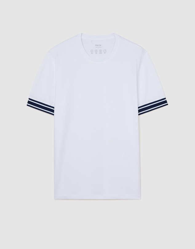 Politix - Curtis Travel Striped Pique Tee