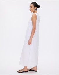 Minima Esenciales - Orsa Cotton Lace Midi Dress