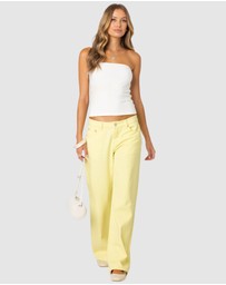 EDIKTED - Mud Wash Low Rise Slouchy Jeans