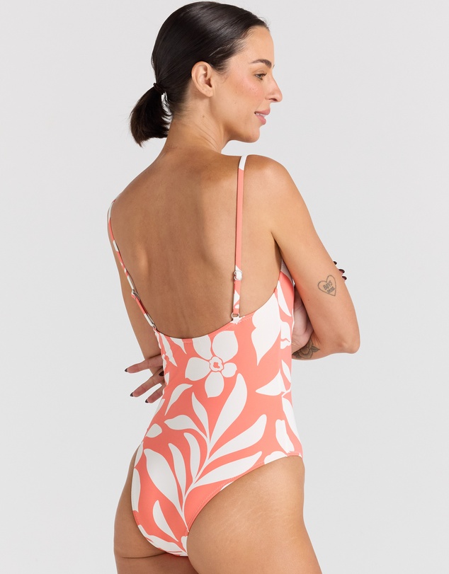 Poolside Paradiso - Mare Singlet One Piece Swimsuit - Tangelo