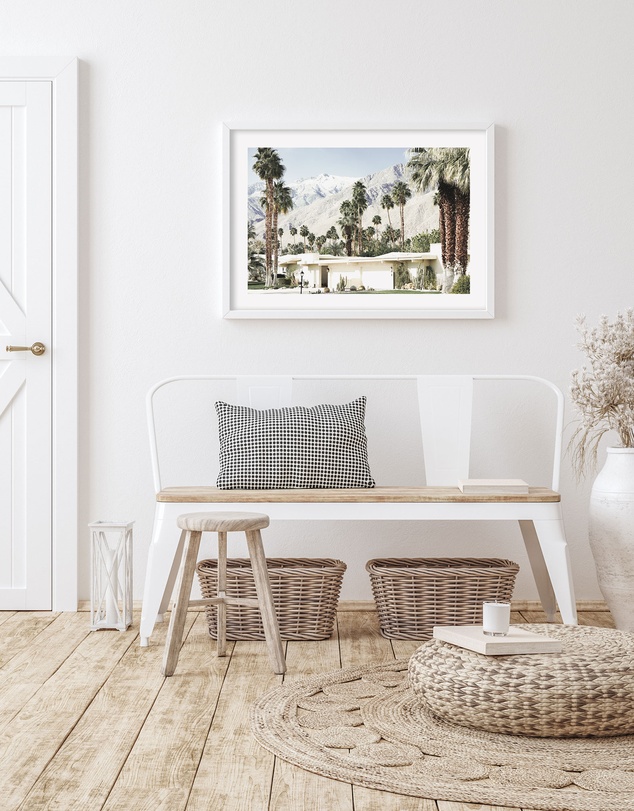 Olive et Oriel - Palm Springs House Art Print
