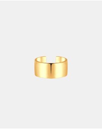 Elli Jewelry - Earrings Ear Cuff Basic 925 Sterling Silver Gold Plated