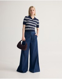 Oxford - Camille Knitted Polo Striped