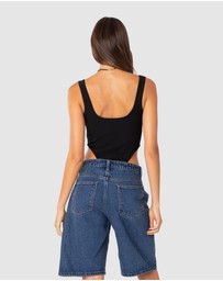 EDIKTED - High Cut Ribbed Bodysuit