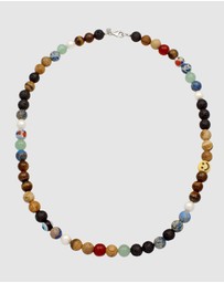 Kuzzoi - ICONIC EXCLUSIVE - Necklace Men Gemstones Pearl 925 Sterling Silver