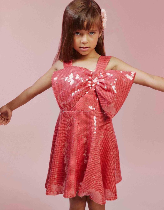 Bardot Junior - Stefania Sequin Bow Dress - Kids-Teens