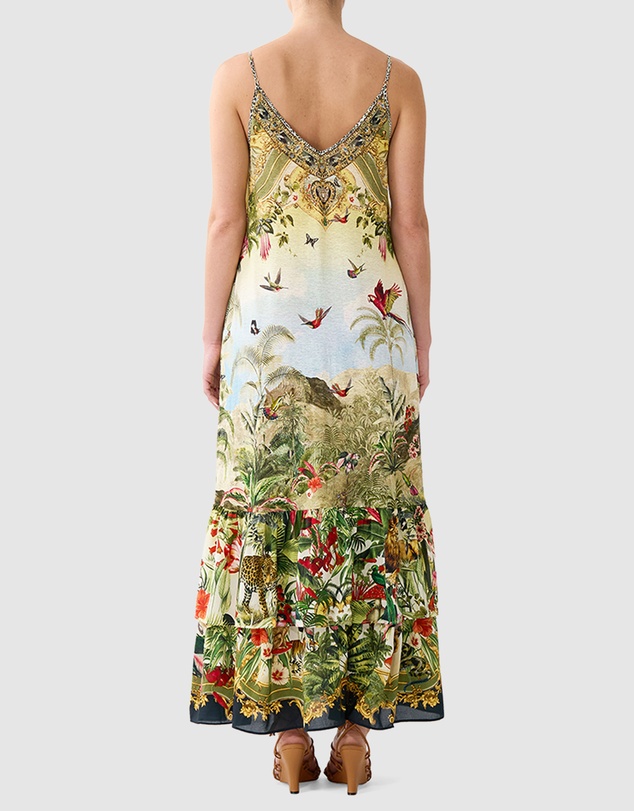 Camilla - Strappy Maxi Dress with Tiers