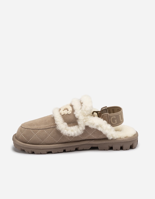 Ozwear Connection Uggs - UGG Violet Matelassé Shearling Slipper (Elastic Logo, Detachable Feature)