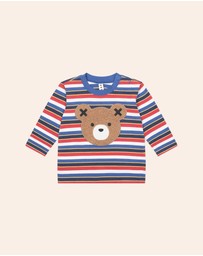 Huxbaby - Furry Huxbear Stripe Top - ICONIC EXCLUSIVE - Babies-Kids