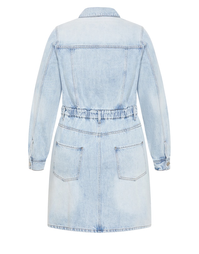 City Chic - Plus size Liora Denim Mini Dress - light wash