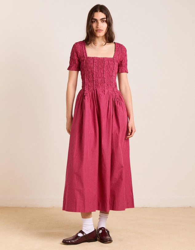Damson Madder - Raphaela Ruffle Midi Dress