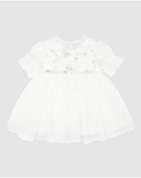 Bebe by Minihaha - Tulle Emb Floral SS Dress