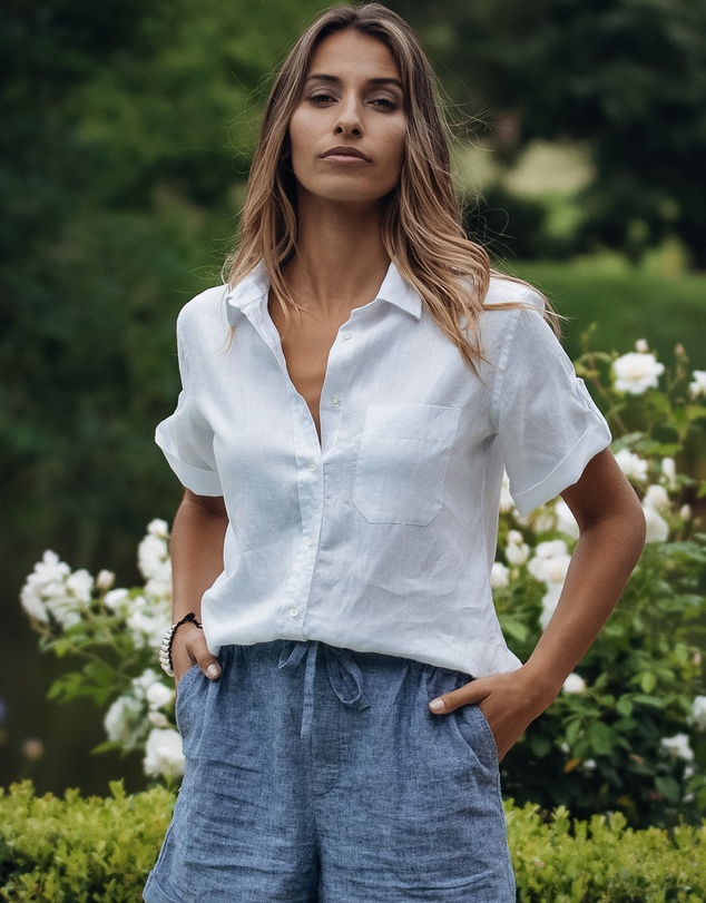 CAMIXA - FEBE Short Sleeve Linen shirt