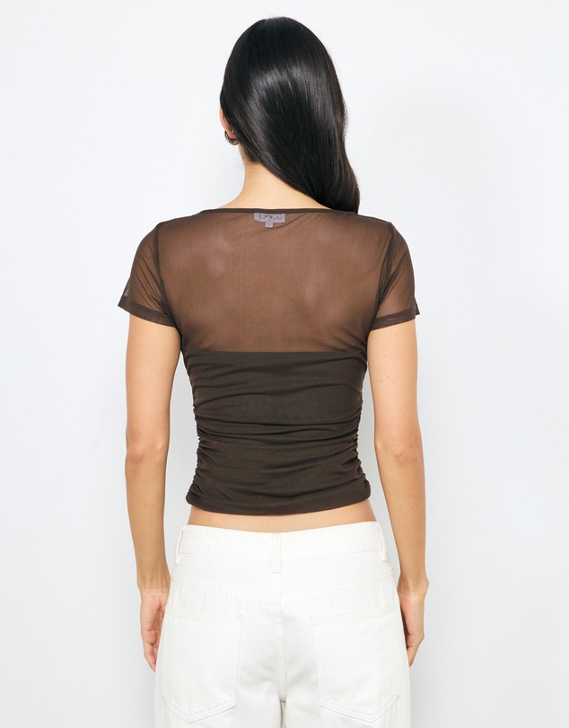 AERE - Bandeau Lined Mesh Tee