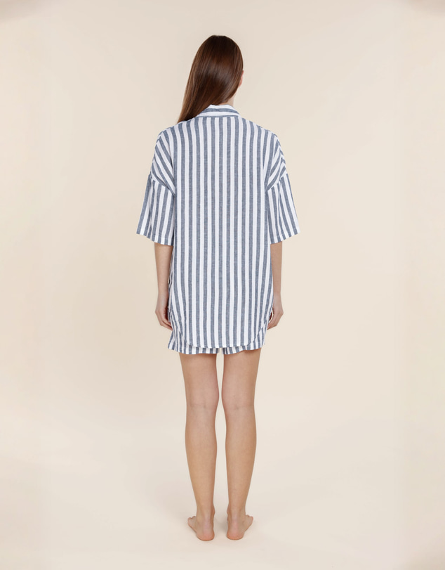 Gingerlilly - Evie Stripe Linen Short Set
