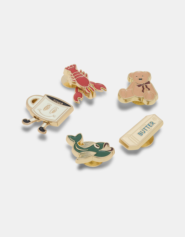Crocs - 5-Pack Heritage Enamel Jibbitz - Kids-Teens