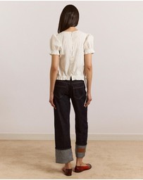 Damson Madder - Mabel Lace Insert Blouse