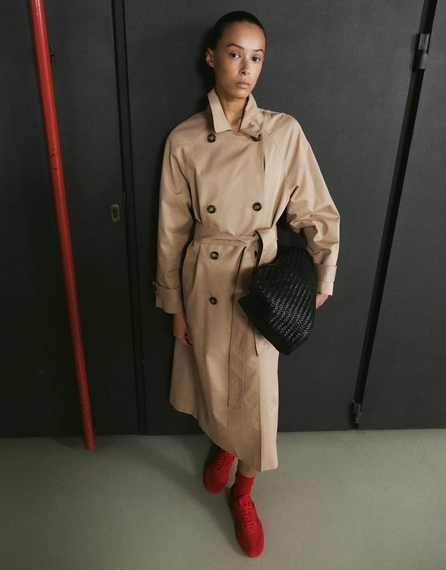 M.N.G - Long Double-Breasted Trench Coat