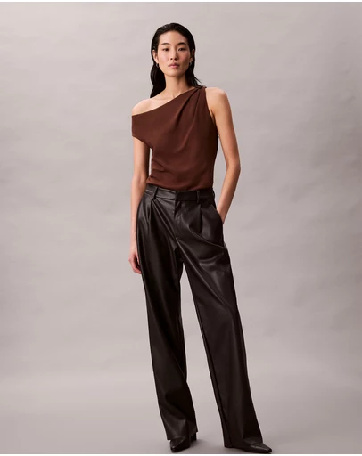 Calvin Klein - Crepe One Shoulder Top