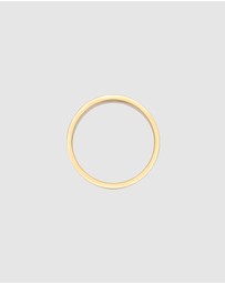 Kuzzoi - ICONIC EXCLUSIVE - Enamel Band Ring in Gold-Plated 925 Sterling Silver