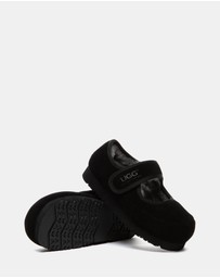 EVERAU - Australian Shepherd Ugg Millie Kids Cow Suede Upper Loafer Oxfords Flats