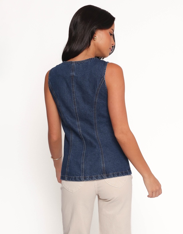 Petal & Pup - Nessa Denim Vest - Blue