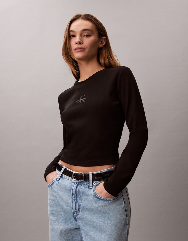 Calvin Klein Jeans - Monogram Logo Long Sleeve Baby Tee