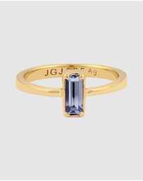 Elli Jewelry - Ring Crystal 925 Sterling Silver Gold-Plated