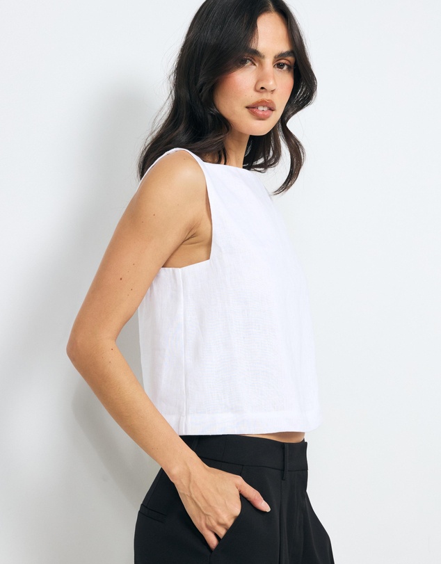 AERE - Thea Linen Tank Top