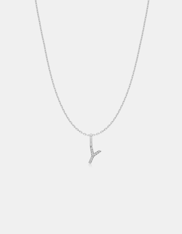 Ania Haie - Ania Haie Silver Letter Y Initial Necklace