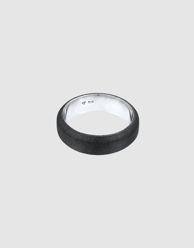 Kuzzoi - ICONIC EXCLUSIVE - Bevelled Band Ring in Oxidised 925 Sterling Silver