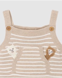 Bebe by Minihaha - Hunter Organic Stripe Knitted Overalls - Babies