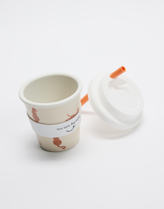 itti bitti - Bamboo Reusable Baby Cino Cup With 2 Straws - Babies-Kids