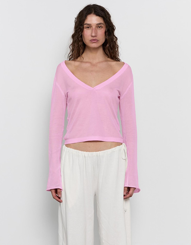Pinky & Kamal - Knit LS V-Neck Jersey