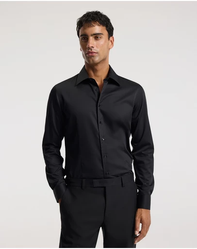 Calibre - Tailored Cotton Shirt Black