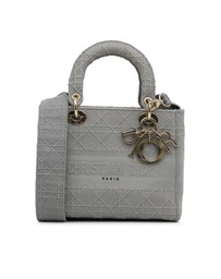 Pre-Loved by Azura Reborn - Pre-Loved dior Dior Caro Mini Bag Grey Embossed Canvas