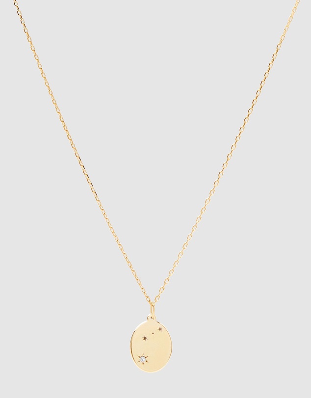Luna Rae - Solid Gold - Stars of Aries Diamond Necklace