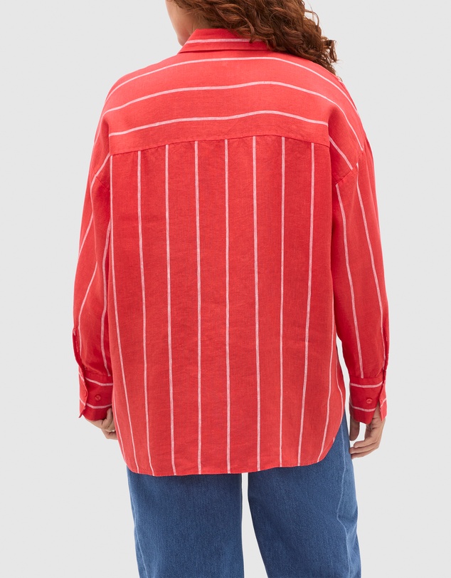 Seed Heritage - Stripe Linen Oversized Shirt